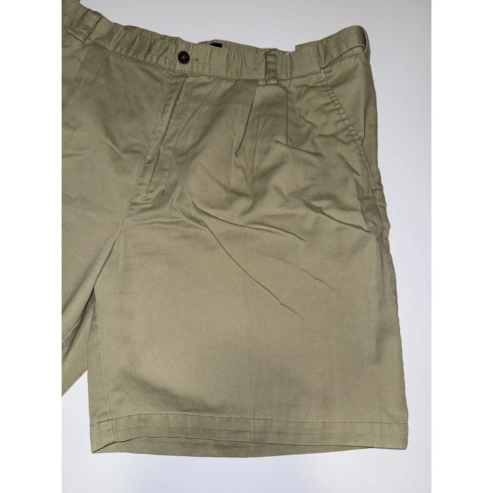 Bert Pulitzer Men 38 Chino Shorts Tan Casual Preppy Classic Fit Neutral Khaki